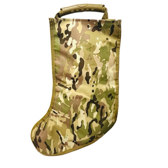 Tactical Camo Christmas Stocking w/Utility Pockets - Picture 2 of 3